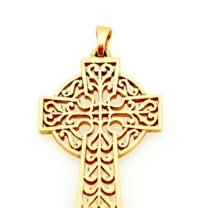James Avery 14K yellow gold Celtic cross pendant